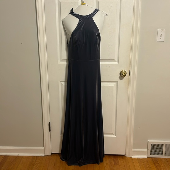 Revelry Indie Blue Tori Velvet Dress - Picture 1 of 2
